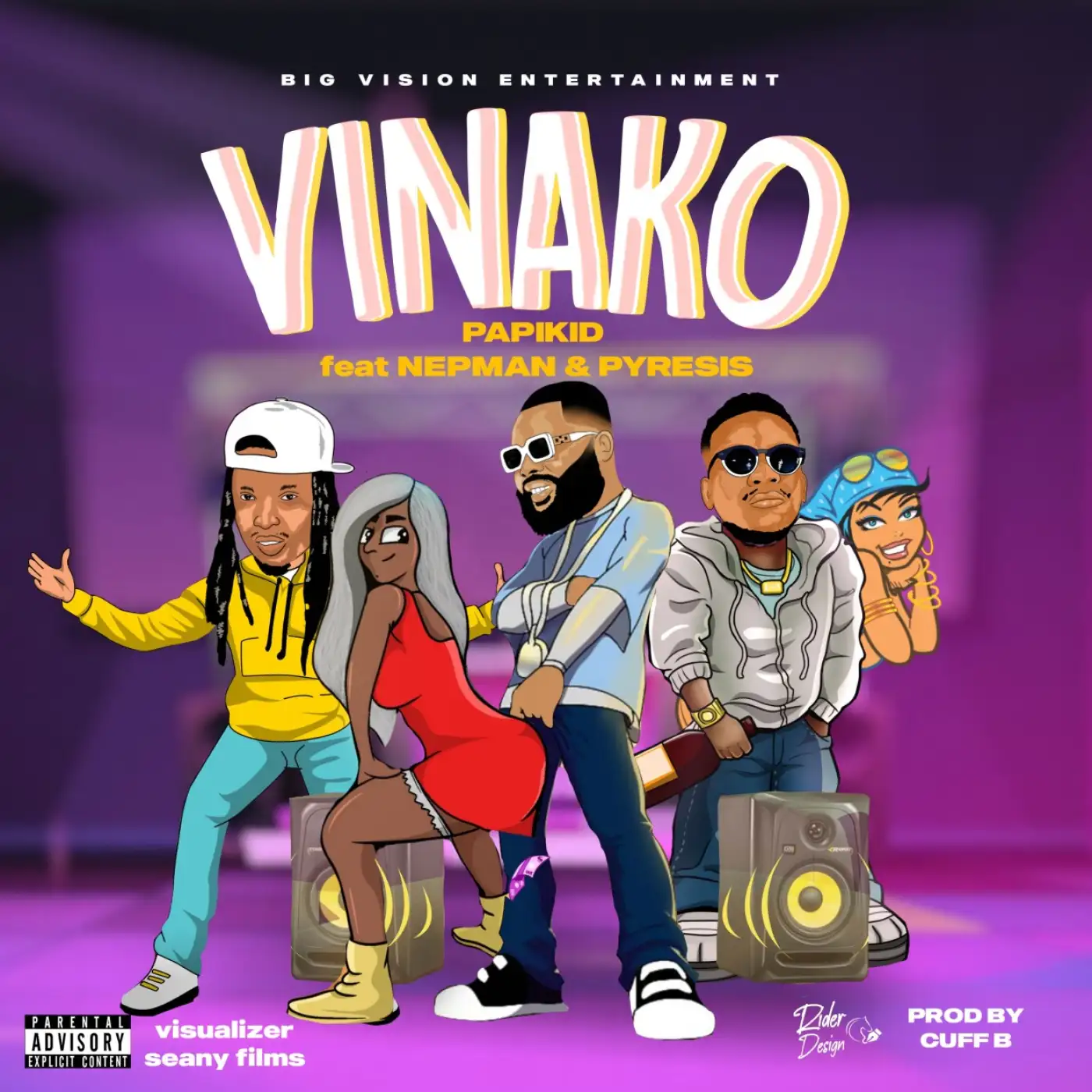 Papikid -Papikid - Vinako ft Nepman & Pyresis (Prod. Cuff B)-song artwork cover